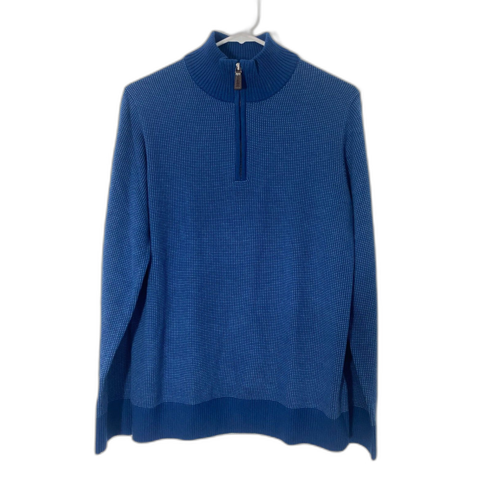 Tailorbyrd Collection Waffle Textured 1/4 Zip Pullover Sweater XXL